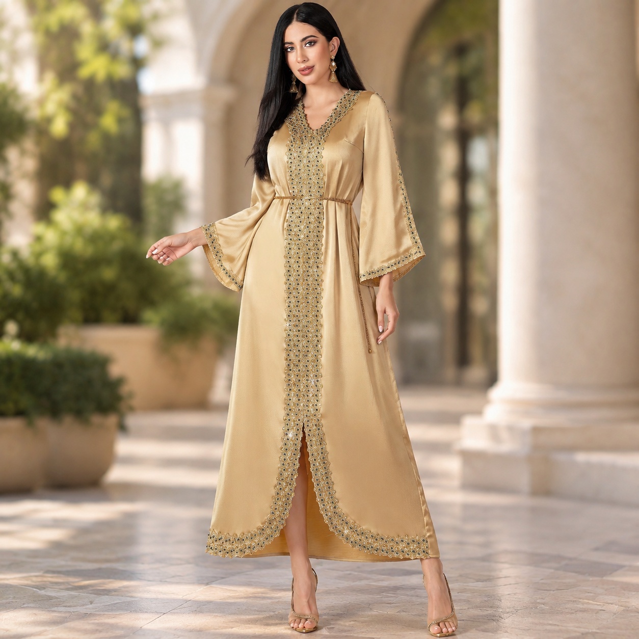 Evening Gown - Elegante Vestido de Noche con Bordado