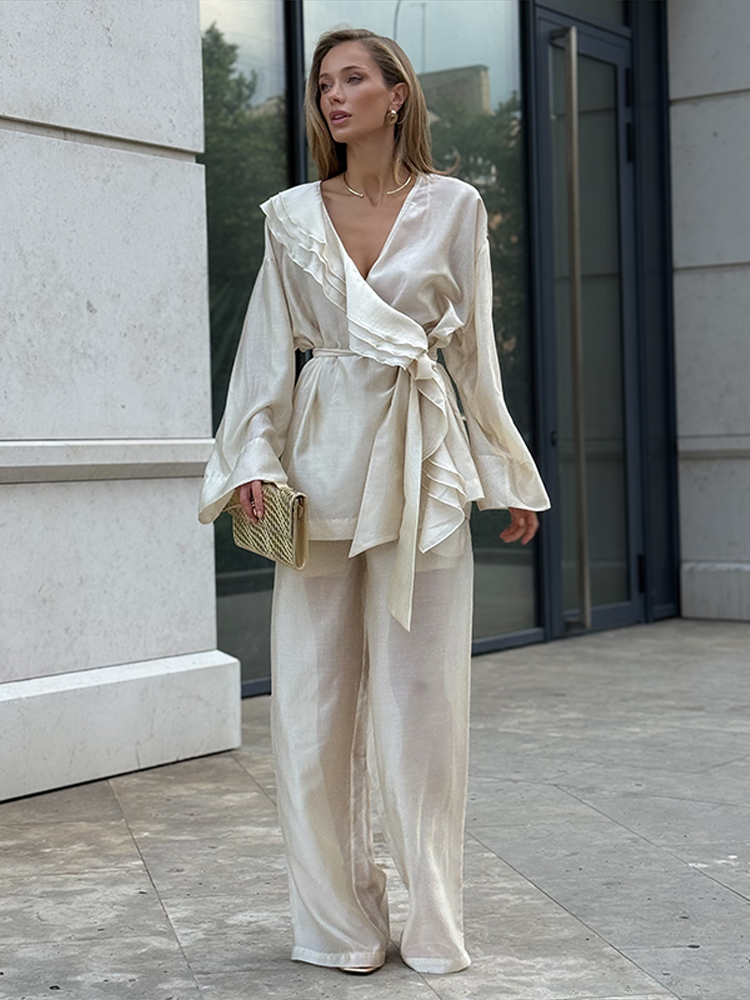 Conjunto Casual de Camisa y Pa - Womens Suit reseña y precio