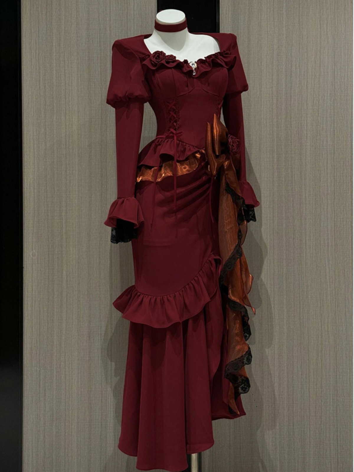 Vestido Vintage rojo de primav - Women'S Red Formal Wear reseña y precio