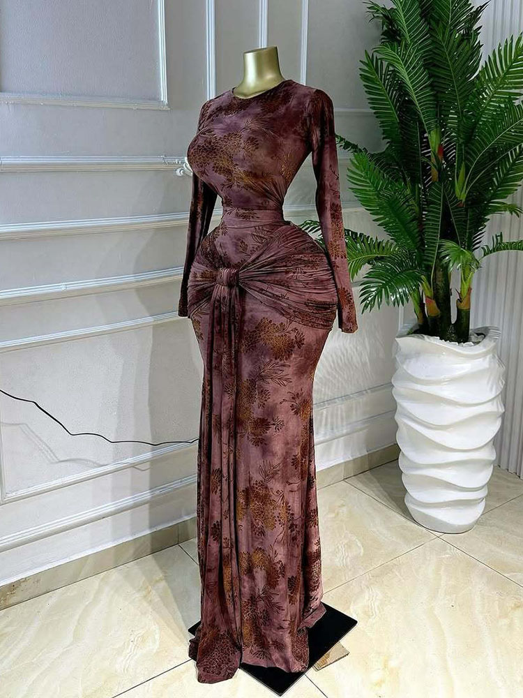 Vestido largo de manga larga d - Women'S Red Formal Wear reseña y precio
