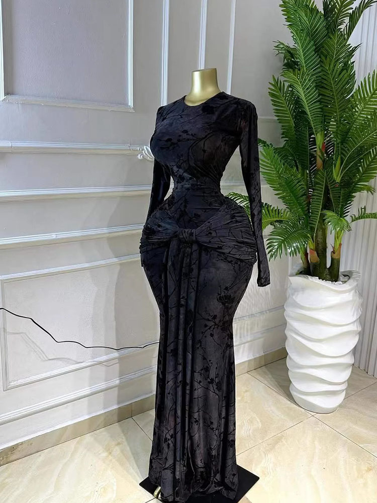 Vestido largo de manga larga d - Women'S Red Formal Wear reseña y precio
