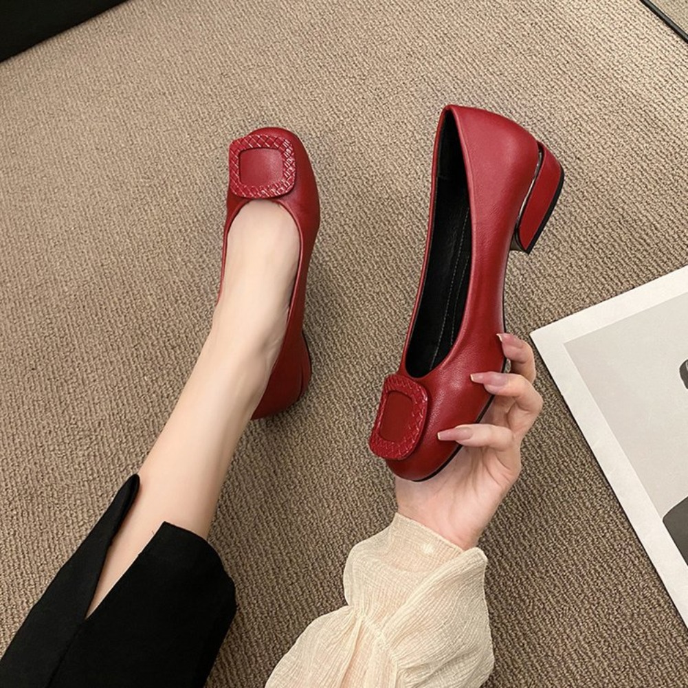Zapatos de cuero suave con sue - Womens Heels reseña y precio
